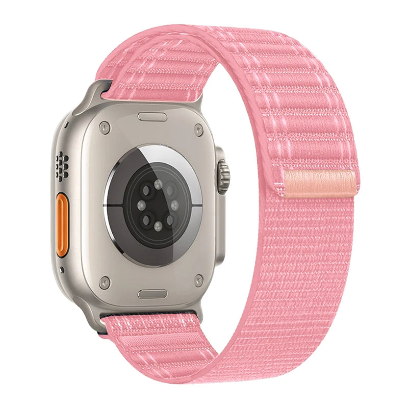 Nylon Strap For Apple Watch Band Ultra 2 49mm 46 45 41 44mm 42mm 38mm Wave pattern Bracelet For iWatch Series 10 9 8 7 6 5 4 3
