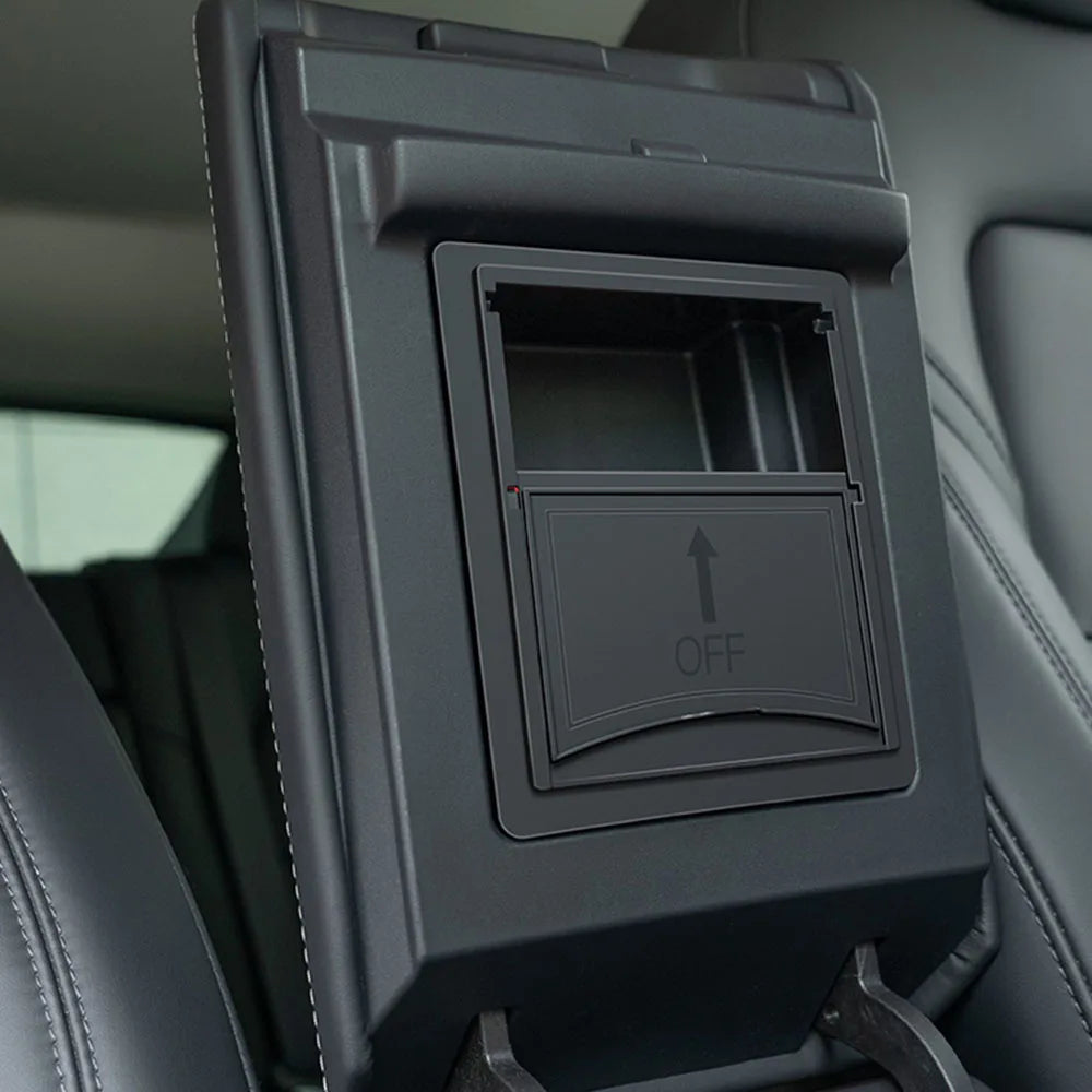 Car Storage Box For Tesla 2023 Model Y 2024 Model 3 Center Armrest Hidden Box Cup Holder Console Organizer Car Box Accessories