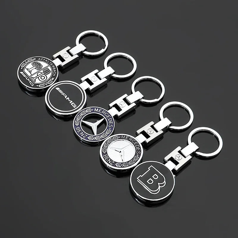 Car Keychain Key Chain Auto Emblem Key Ring Accessories For Mercedes Benz AMG Smart GLC Brabus W204 W205 W124 C200L W108 W168