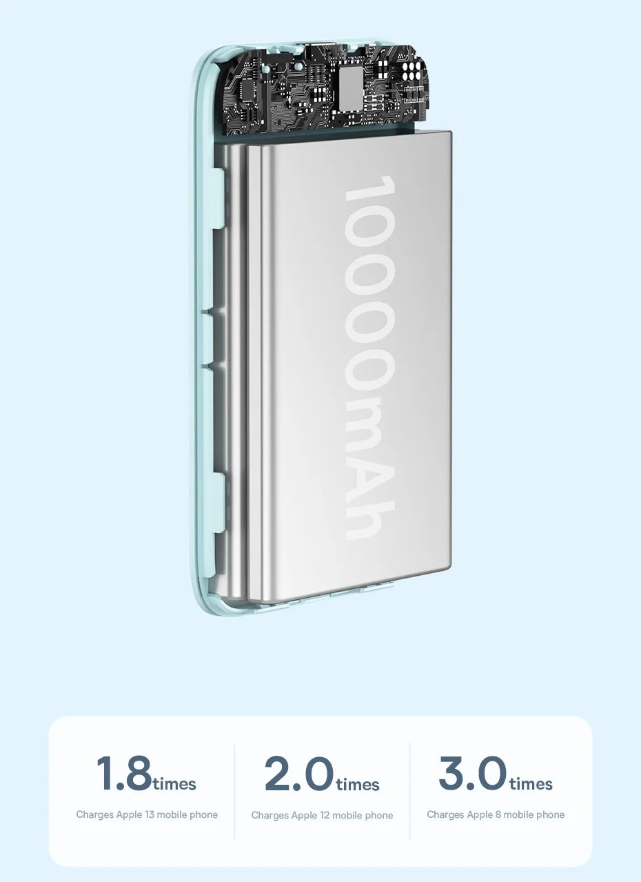 Baseus Power Bank 10000mAh Mini Magnetic Wireless Fast Charge Auto-wake For iPhone 16 15 14 13 Pro Max Magnetic Powerbank