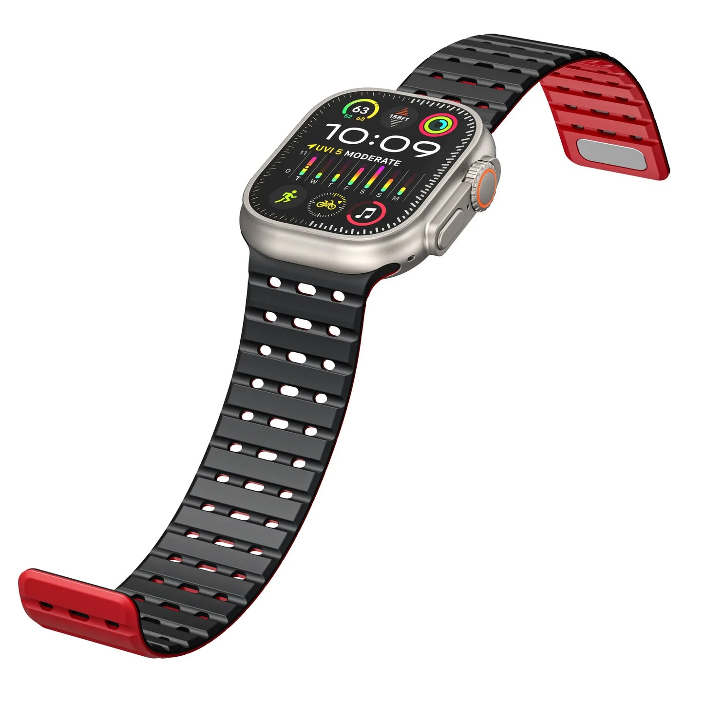 Magnetic Strap For Apple Watch Ultra 2 49mm 44mm 45mm 46mm 42mm Belt Silicone Bracelet iWatch Series 10 8 7 6 5 9 Se 40mm Bands