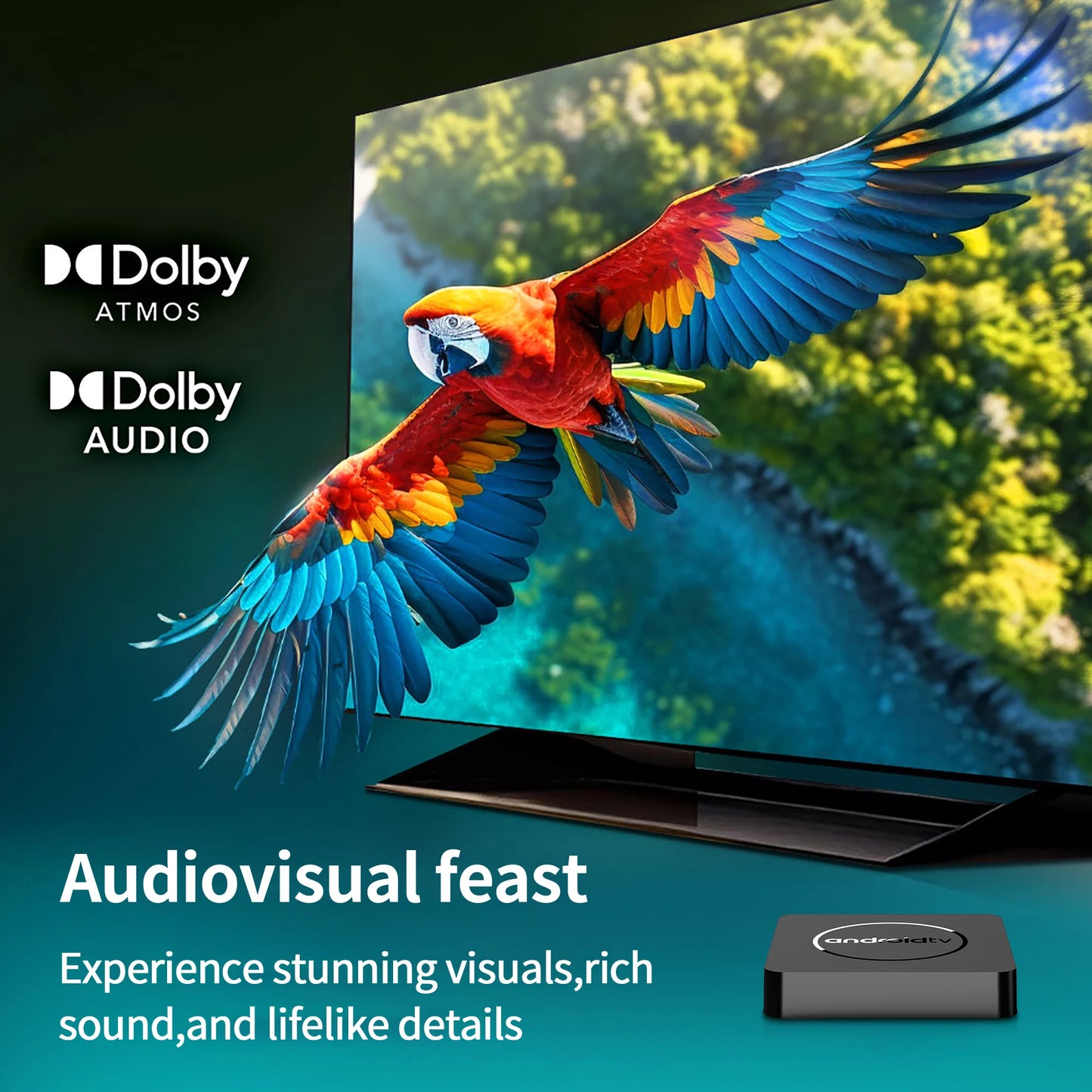 Android 13 4K HDR10+ Smart TV Box Allwinner H313 2GB16GB Dual Wifi BT5.0 Set Top Box Media Player Stereo Surround Q1 ATV