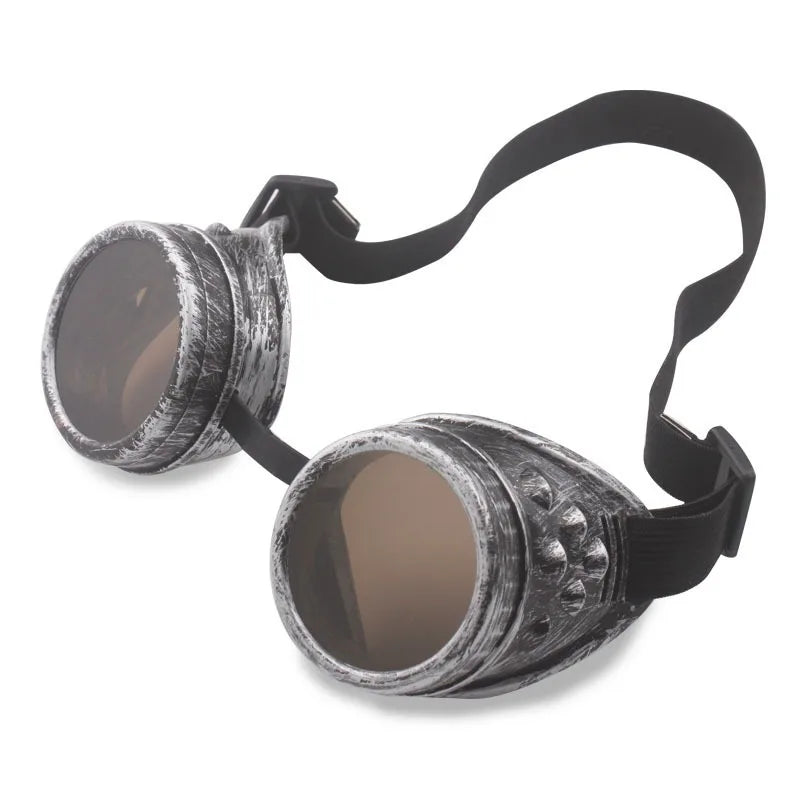 Kaleidoscope Rainbow Glasses Crystal Lenses Men Women Rivet Steampunk Goggles Cosplay Vintage Gothic Eyewear Motocross