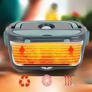 HOMEFISH 1.5 L 60W Electric Lunch Box Food Warmer Portable Food Heater for Car Or Home - Leak Proof 304 Stainless Steel Liner