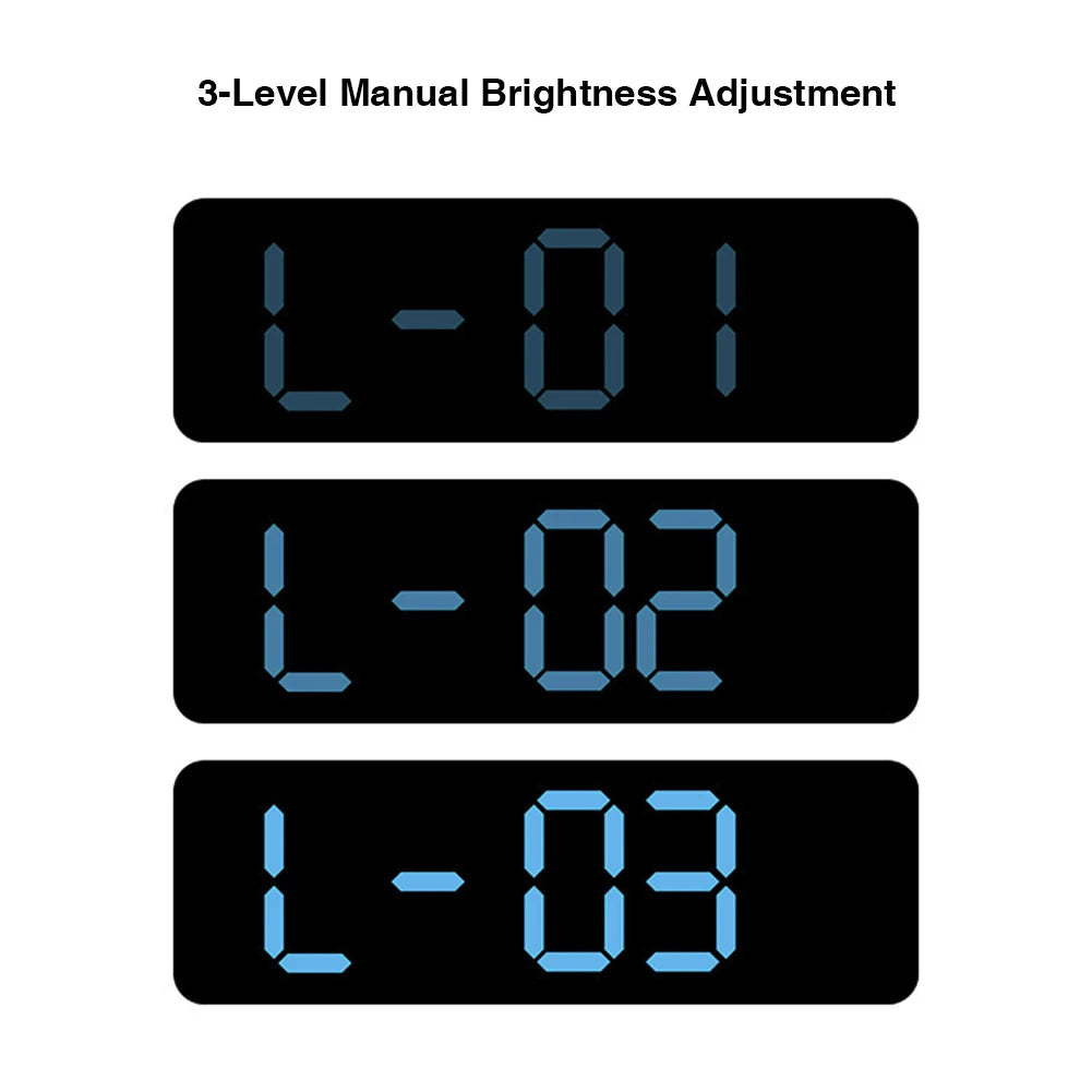 Digital Wall Clock Large LED Screen Time Week Temperature Humidity Display Electronic Alarm Clock For Bedroom Living Room Decor