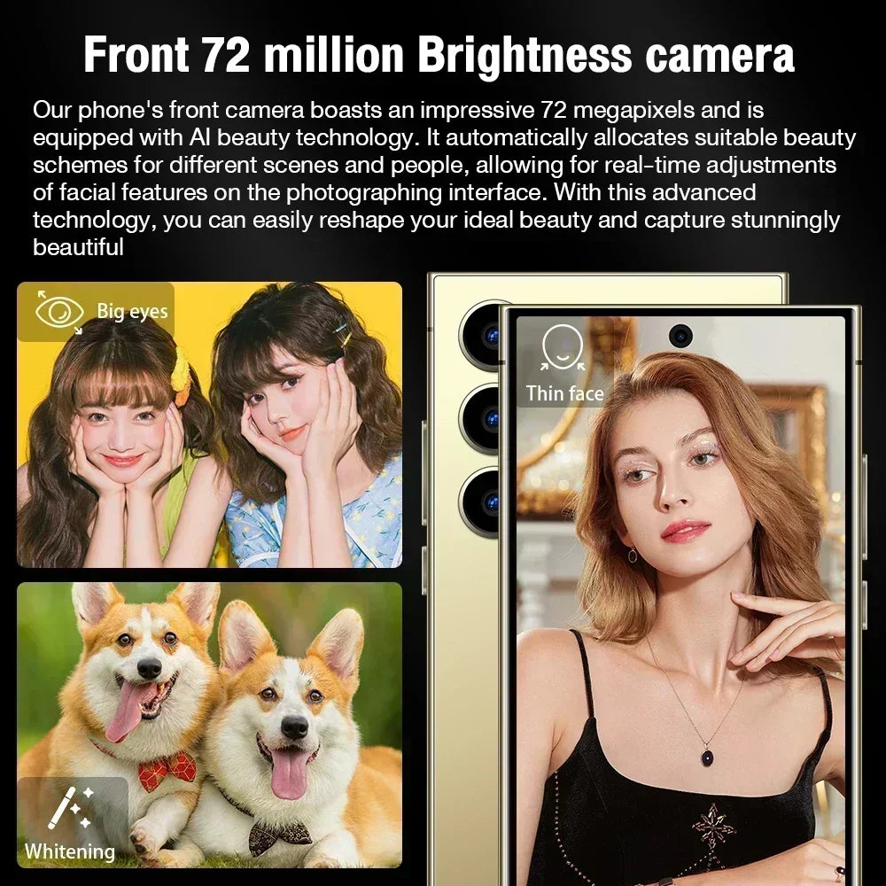 HOT 2025 new S25 Ultra original intelligent 5G dual card dual standby Android 14 system global version 8000mAh battery