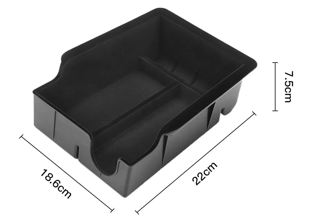 Car Storage Box For Tesla 2023 Model Y 2024 Model 3 Center Armrest Hidden Box Cup Holder Console Organizer Car Box Accessories