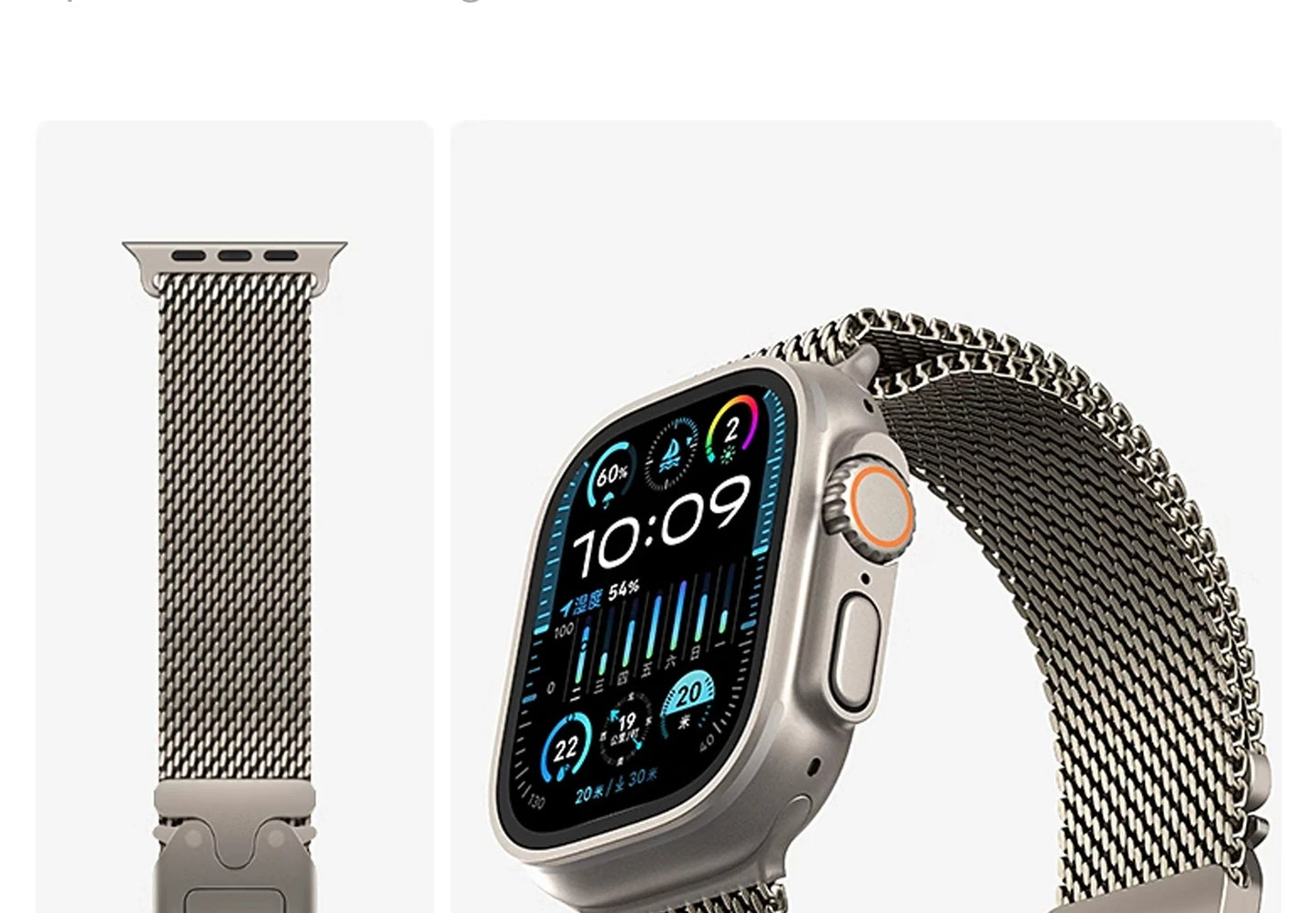 New Apple Watch Titanium Milanese Loop Strap For Apple Watch Ultra 2 Series 10 9 8 Bracelet High Quality Band 49MM 44MM 46 45MM
