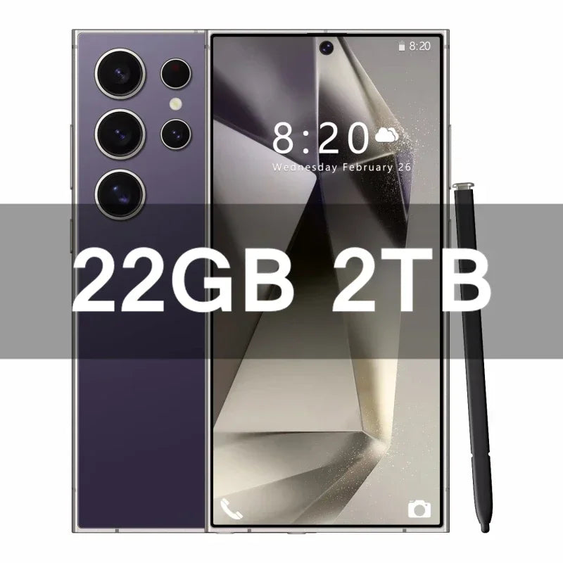HOT 2025 new S25 Ultra original intelligent 5G dual card dual standby Android 14 system global version 8000mAh battery