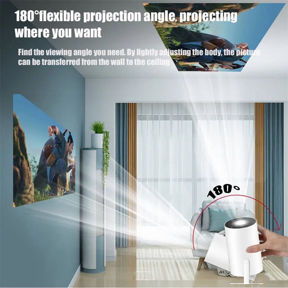 DITONG HY300 Plus HD Projector portatil 4K 1280x720P Android LED Video Home Theater Cinema Phone mini Proyector Movie HY300 pro