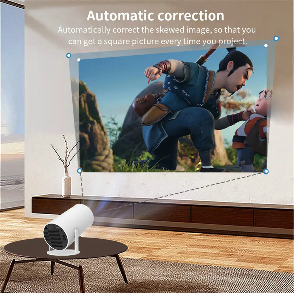 DITONG HY300 Plus HD Projector portatil 4K 1280x720P Android LED Video Home Theater Cinema Phone mini Proyector Movie HY300 pro