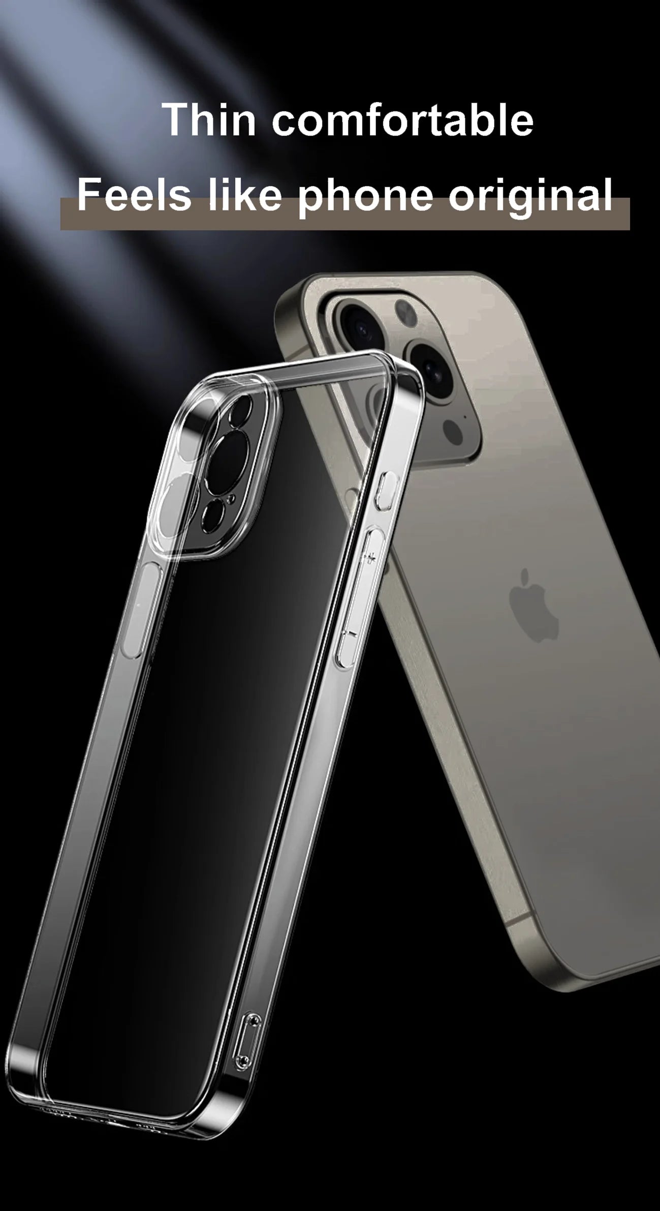 Crystal clear caso for iPhone 14 12 13 15 11 Pro X XS Max 8 7 plus ultra thin Fit Protective silicone Transparent soft Case