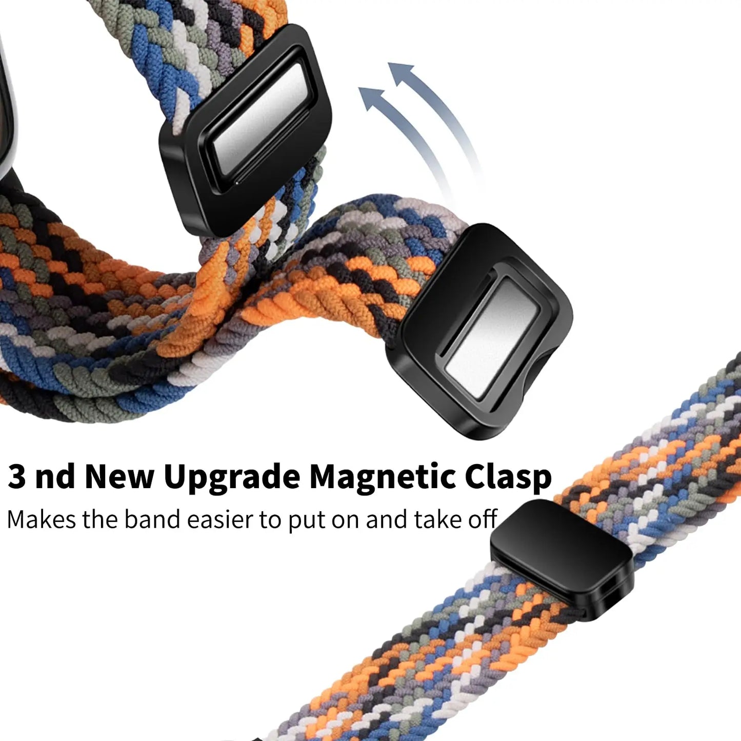 Braided Strap For Apple Watch Band 40mm 45mm 41mm 44mm 49mm 38 magnetic buckle Nylon Bracelet iWatch series se 7 5 6 8 9 Ultra 2
