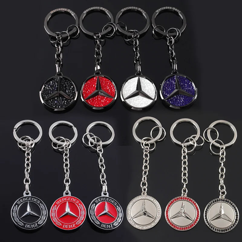 Car Keychain Key Chain Auto Emblem Key Ring Accessories For Mercedes Benz AMG Smart GLC Brabus W204 W205 W124 C200L W108 W168