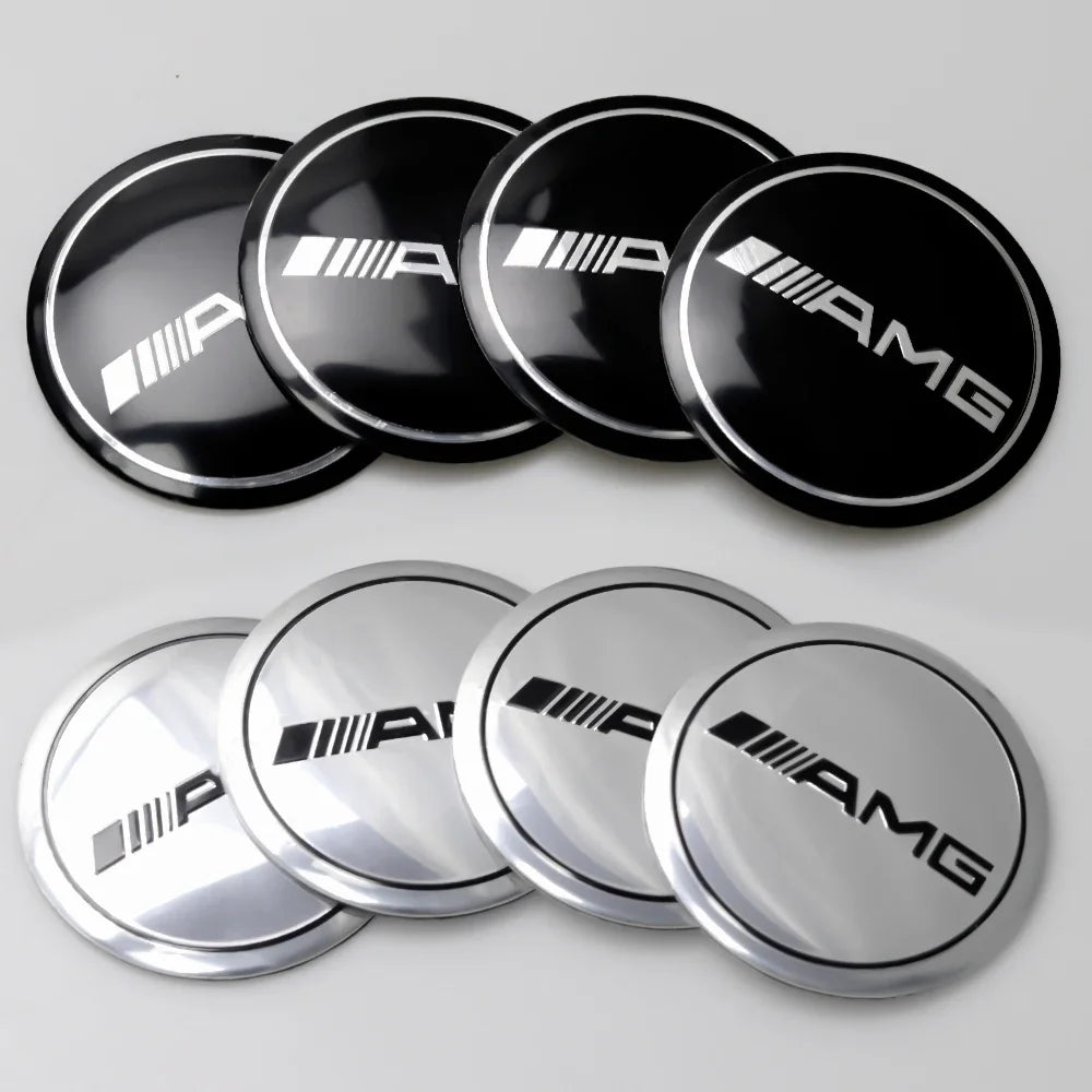 4Pcs 56mm Car Styling Wheel Hub Cap Stickera Car Refit Accessories for Mercedes Benz Amg W205 W211 W204 W212 W213 W203 W176 W221