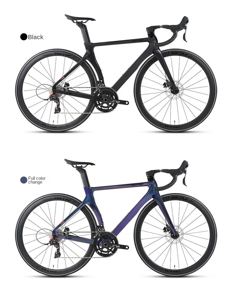 T8 carbon fiber road bike all-oil disc brakes gravel bike 22 speed Road Racing bicicleta aldult racing ultra-light City Bicycle