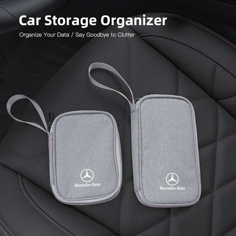 Car Storage Box Carrying Bag Portable Storage Bag For Mercedes Benz AMG W203 W206 W220 W205 Smart W211 W212 W201 W210 W108 C200L