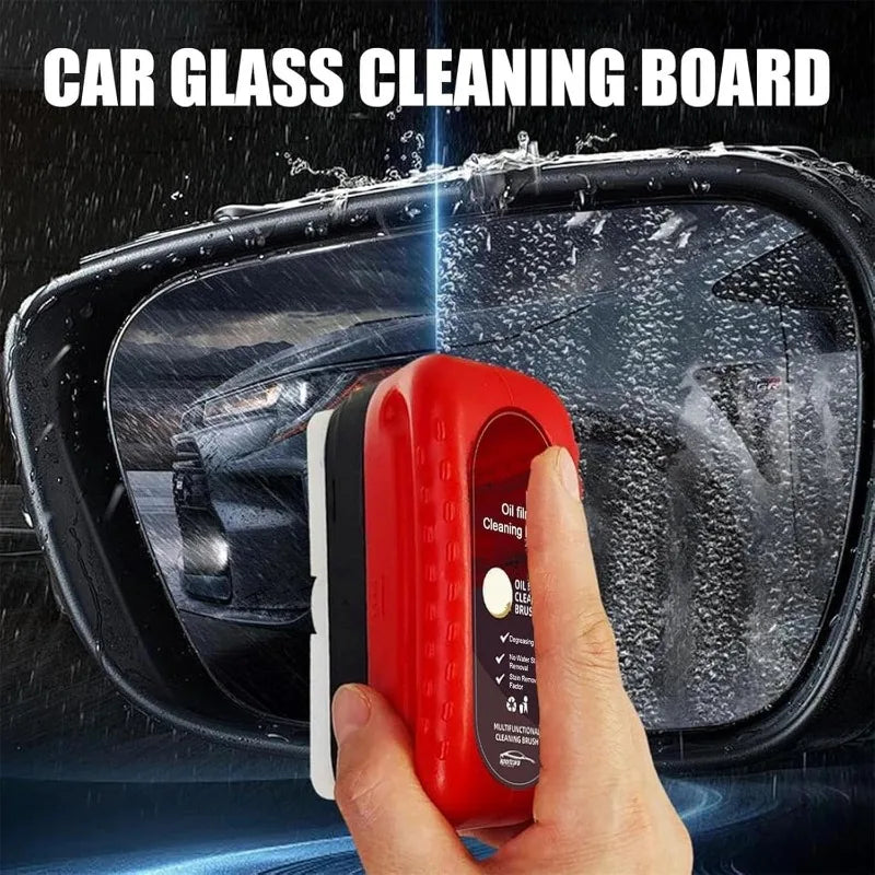 Car Glass Cleaner Cleaning Agent Powerful Windshield Cleaner Car Glass Sponge Cleaning Brush Water Spots Stain Auto Removal Oil