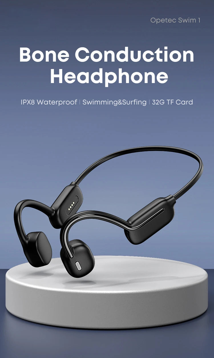 Xiaomi Bone Conduction Earphone IPX8 Wireless Open Headset Bluetooth 5.3 Swimming Bluetooth Headphones 32GB MP3 Sports Earbuds