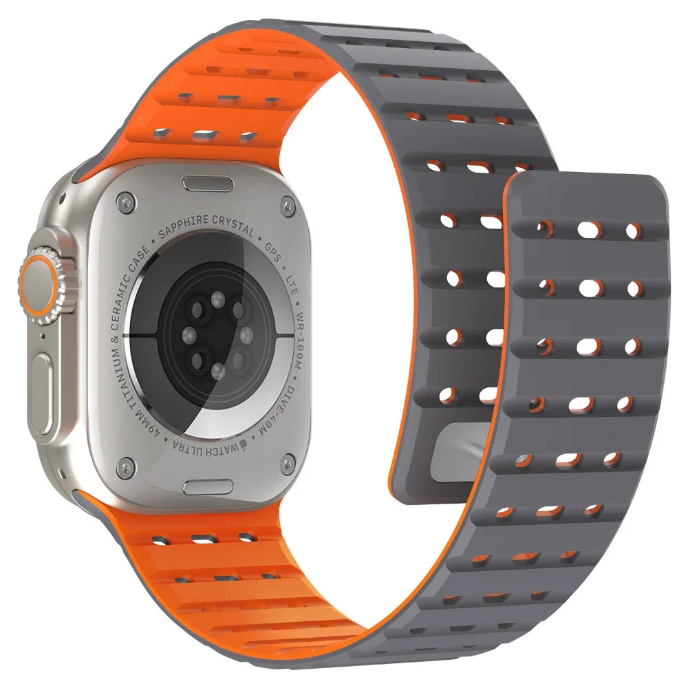Magnetic Strap For Apple Watch Ultra 2 49mm 44mm 45mm 46mm 42mm Belt Silicone Bracelet iWatch Series 10 8 7 6 5 9 Se 40mm Bands