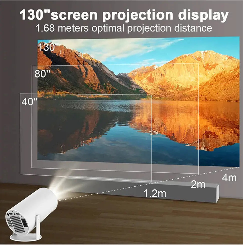 DITONG HY300 Plus HD Projector portatil 4K 1280x720P Android LED Video Home Theater Cinema Phone mini Proyector Movie HY300 pro
