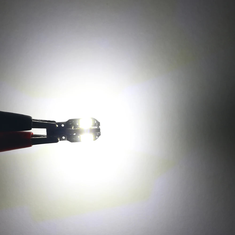 10x W5W T10 LED CANBUS No Error 5W5 12V 5W 600Lm Super Bright Car Interior Side Light 194 3030 SMD Auto Bulb White Amber Red