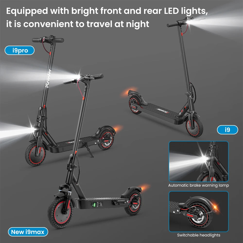 iScooter i9/i9pro/i9max Electric Scooter Adult 350/500W E-scooter 7.5/10Ah Electric Kick Scooter 8.5/10 inch New Adult Scooter