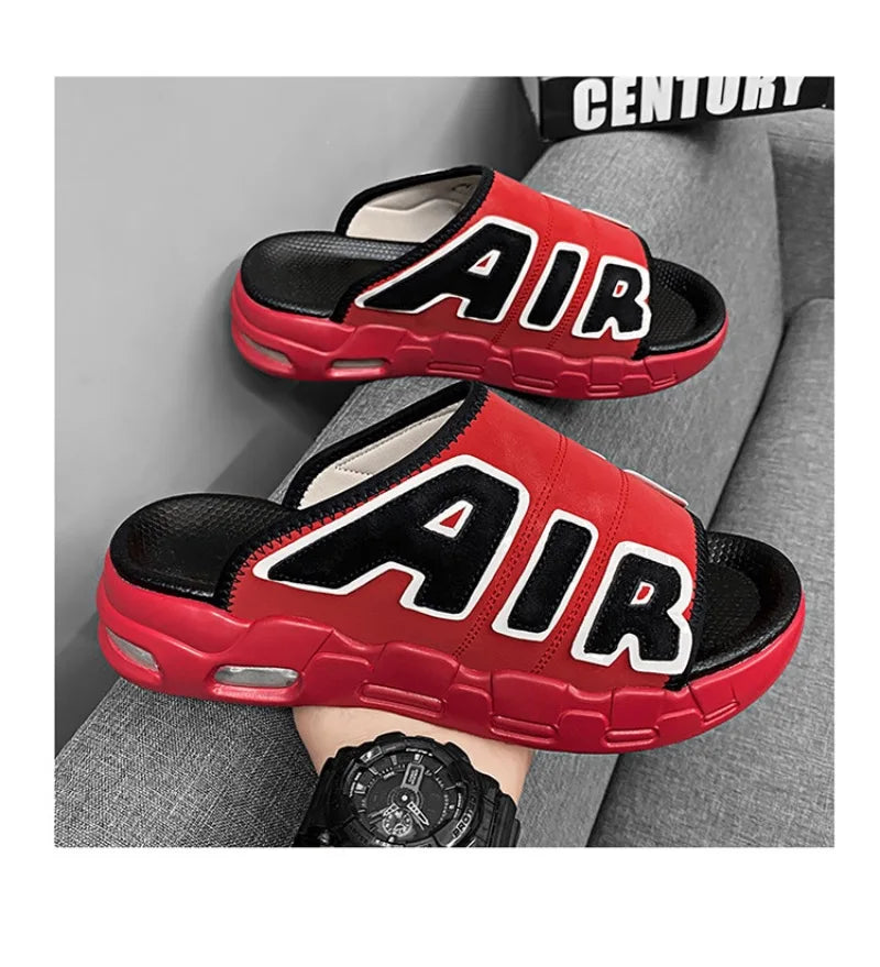 2024 New Men's Slippers Fashion Casual Sports Slippers Air Cushion Slippers Summer Open-Toe Beach Slipper Designer Mens Slides