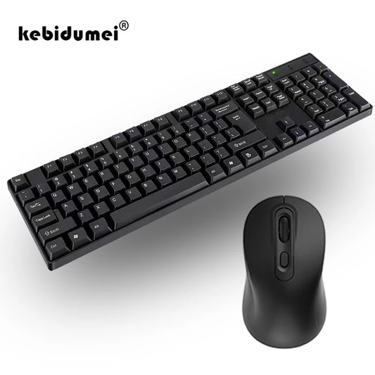 2.4GHz Wireless Keyboard Mouse Set For Work Office Gaming PC  Mice Pads Mute 104 Keycaps Keyboard Laptop PC Accessories