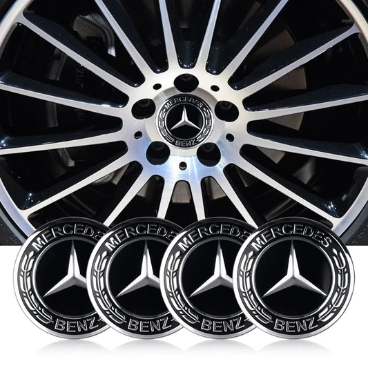 4Pcs 56mm Car Styling Wheel Hub Cap Stickera Car Refit Accessories for Mercedes Benz Amg W205 W211 W204 W212 W213 W203 W176 W221