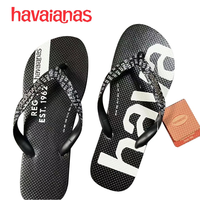 Havaianas men's summer Brazilian beach shoes with anti slip clip on feet