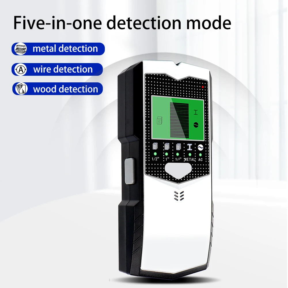 Multifunctional 5 in 1 Wall Detector Metal Studs Wood Wall Scanner AC Cable Wires Depth Tracker Electric Finder for Wall Ceiling