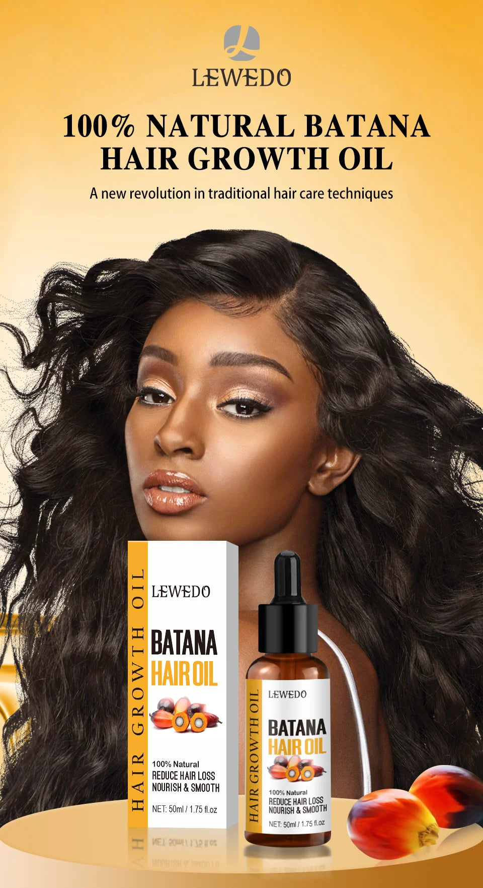 Batana Oil Africa Women Traction Alopecia Treatment Batana Hair Spray 100% Natural Hair Regrowth Hair Loss Crazy Fast Growth Oil