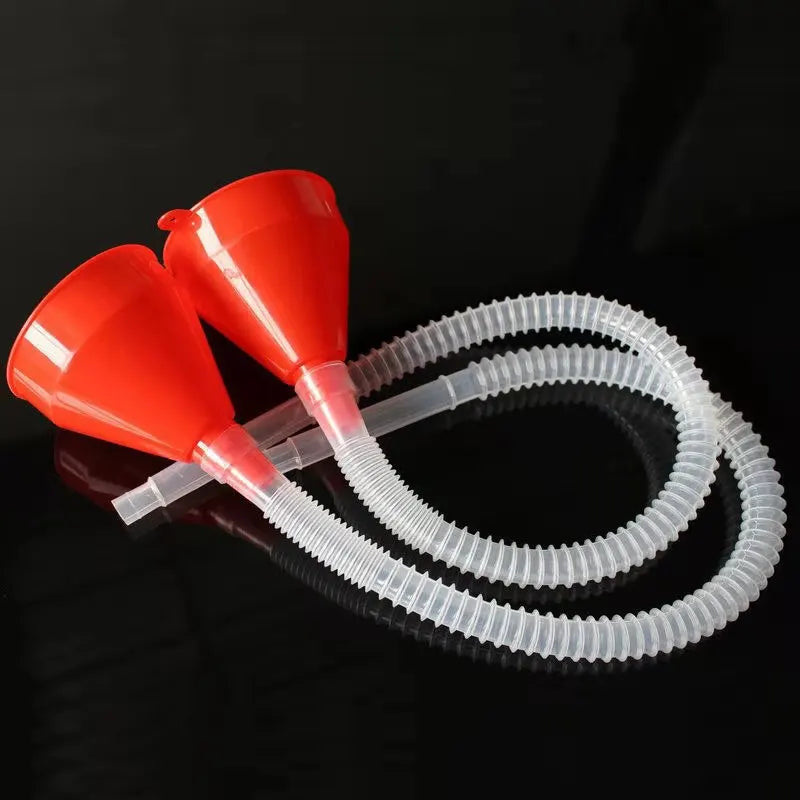 Universal Car Refueling Funnel Detachable Hose Gasoline Engine Oil Additive Motorcycle Truck Vehicle Plastic Oil Filling Funnel