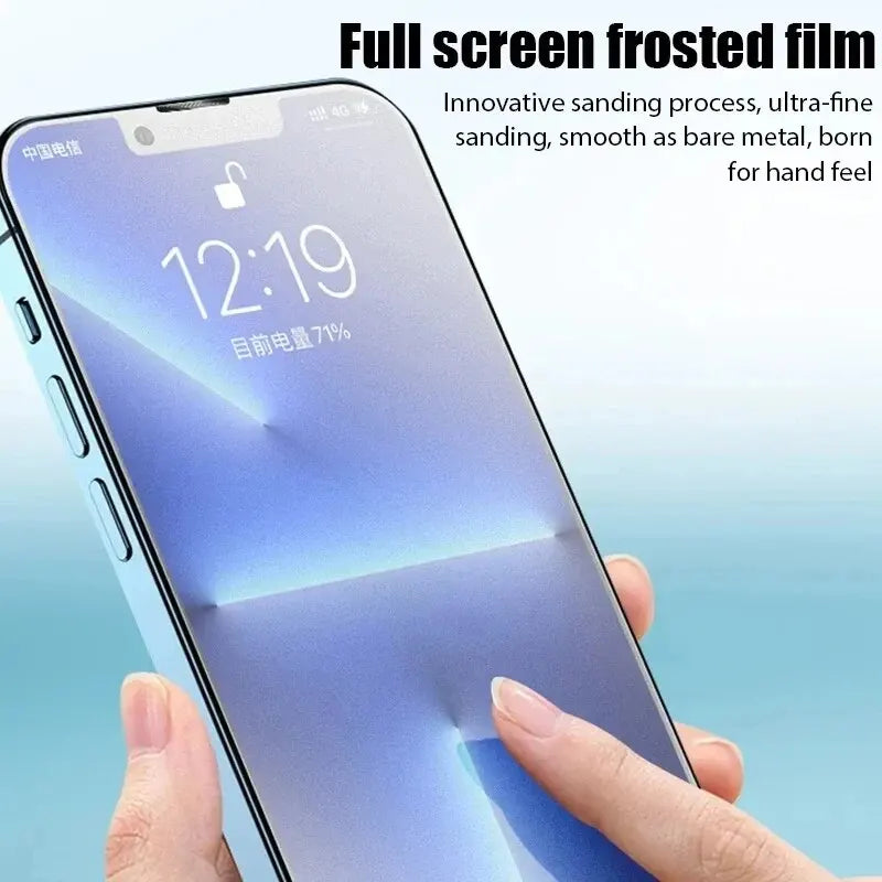 1/2Pcs Matte Tempered Glass For iPhone 15 14 12 11 13 Pro Max Frosted Screen Protectors For iPhone 11 12 13 14 15 Plus Glass Fil