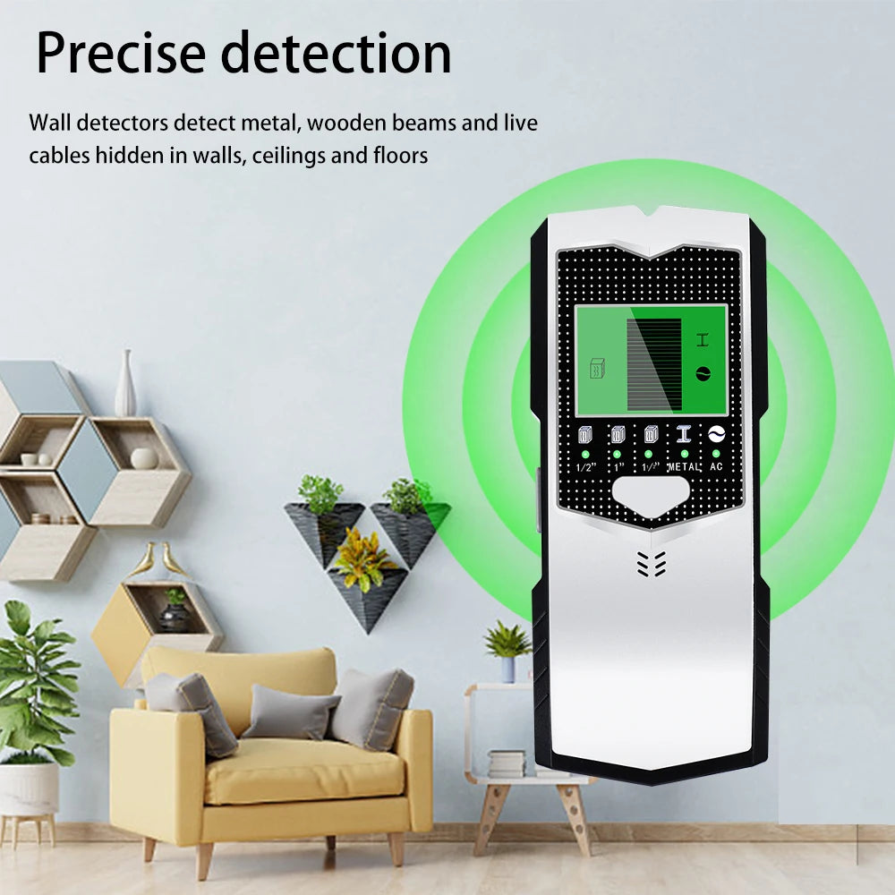 Multifunctional 5 in 1 Wall Detector Metal Studs Wood Wall Scanner AC Cable Wires Depth Tracker Electric Finder for Wall Ceiling