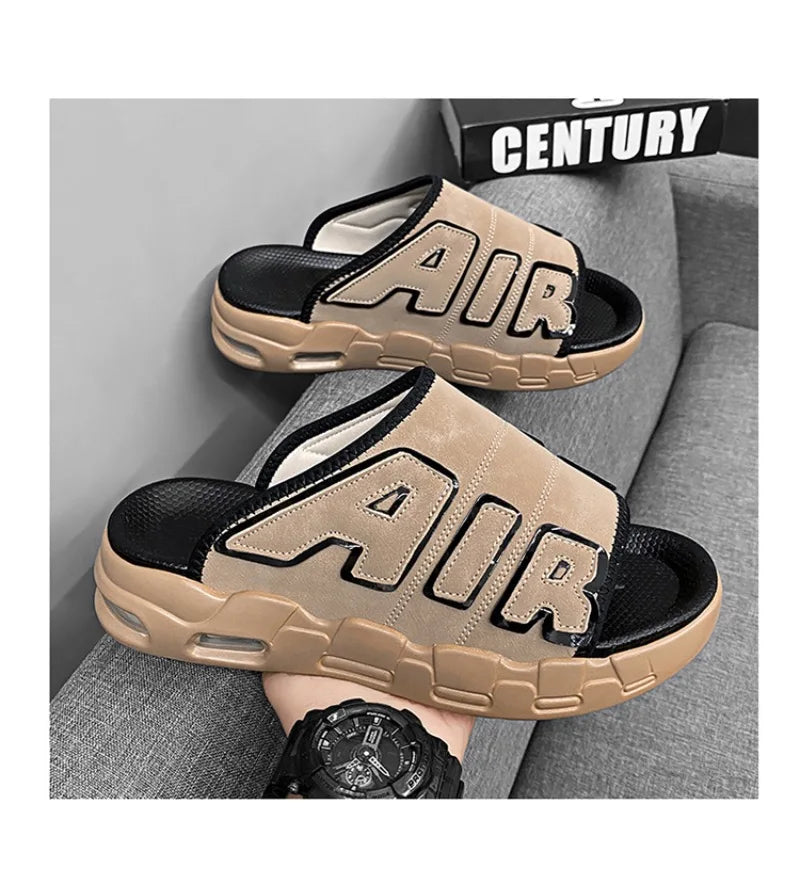 2024 New Men's Slippers Fashion Casual Sports Slippers Air Cushion Slippers Summer Open-Toe Beach Slipper Designer Mens Slides