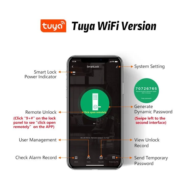 2023 NEW RAYKUBE K8 Tuya Wifi Smart Door Lock TT Lock Fingerprint Lock Digital Electric Lock With Longer Larger Handle Panels