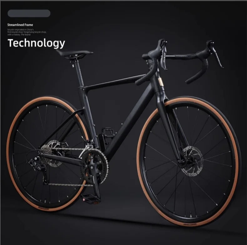 18 Speed Road Bike Gravel Bikes Aluminum Alloy Frameset Hydraulic Disc Brake 32mm Racing Bicycle Wheelset 700x28C