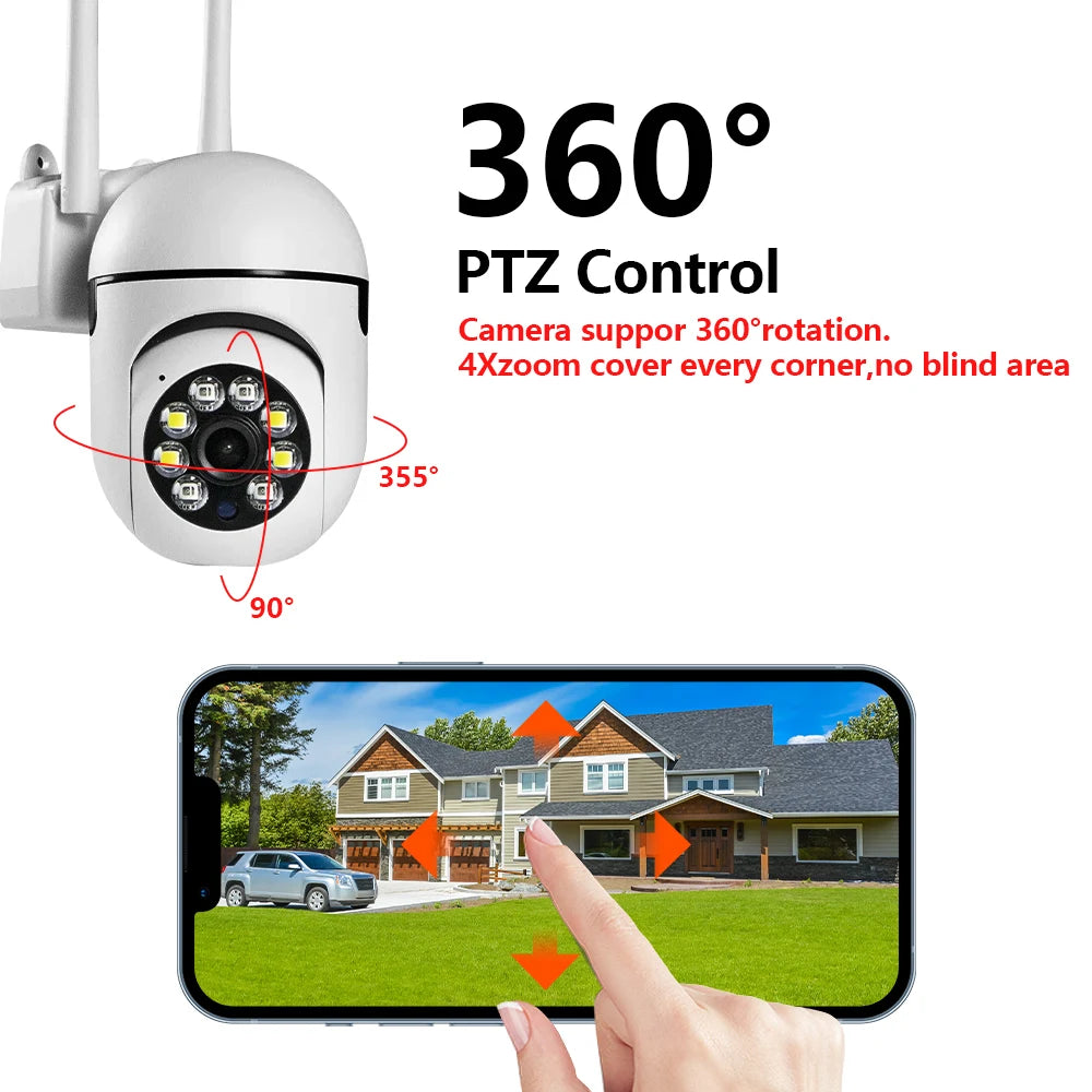 5G WiFi Surveillance Cameras IP Camera HD 2MP IR Full Color Night Vision Security Protection Motion CCTV Outdoor Cameras