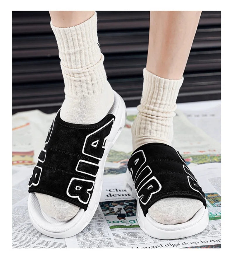 2024 New Men's Slippers Fashion Casual Sports Slippers Air Cushion Slippers Summer Open-Toe Beach Slipper Designer Mens Slides