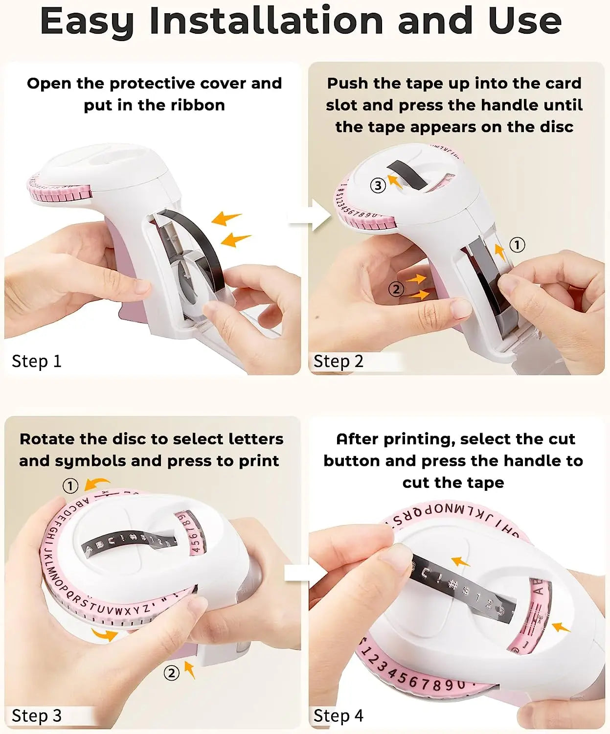 Dymo Embossing Label Maker Machine with Tape Omega S Embossed Labeler Portable Handheld Label Printer with 3D Embossing Tape