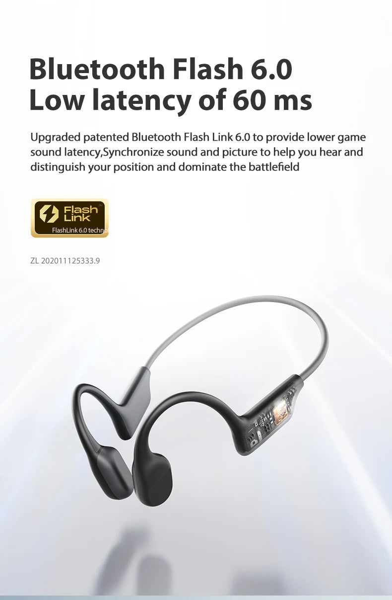Sanag B22s Bone Conduction Earphone 16Hours Playtime IPX5 Waterproof Bluetooth5.3 Dynamic Spatial Sound Field Headphones
