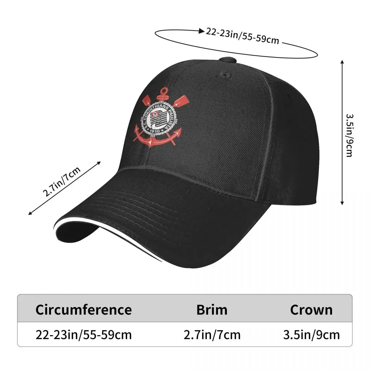 Corinthians Baseball Cap Anime Hat fashionable Visor Golf Cap Golf Women Men's