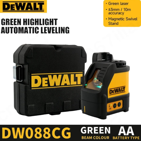 DEWALT DW088CG Laser Level With Case30m Self-Leveling Cross Line Green Cross Line Lase Horizontal Vertical Laser Level