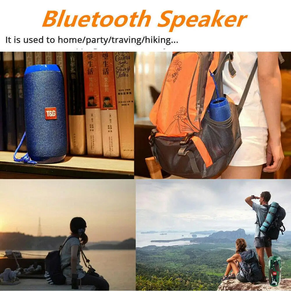 TG117 Outdoor Bluetooth Speaker Portable Wireless Speaker Column Dual Bass Sound Bar Subwoofer Music Player Loudspeaker FM Radio