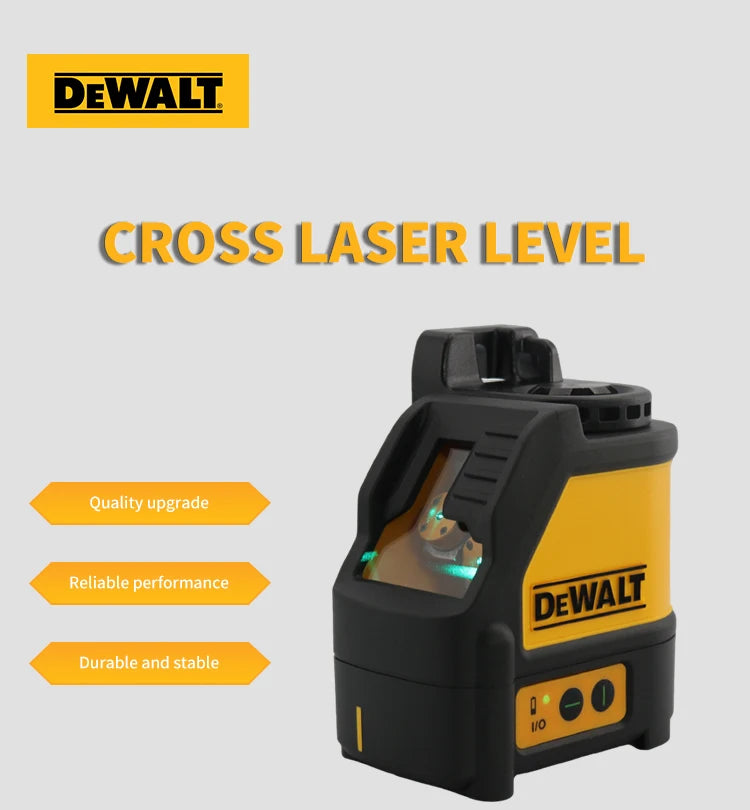 DEWALT DW088CG Laser Level With Case30m Self-Leveling Cross Line Green Cross Line Lase Horizontal Vertical Laser Level