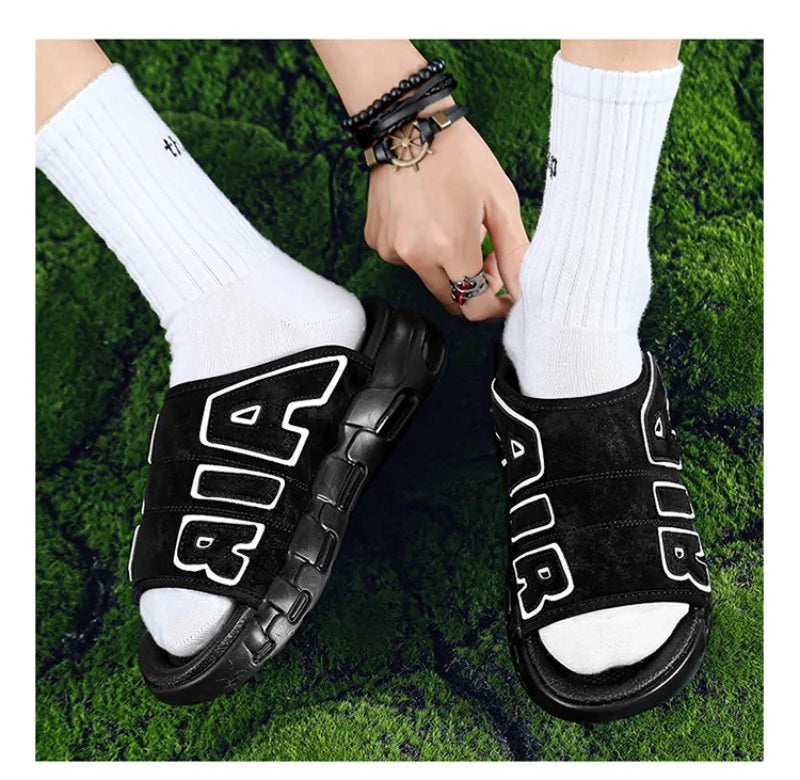 2024 New Men's Slippers Fashion Casual Sports Slippers Air Cushion Slippers Summer Open-Toe Beach Slipper Designer Mens Slides