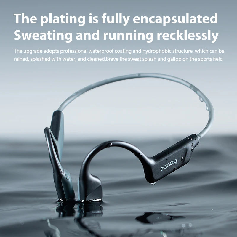 Sanag B22s Bone Conduction Earphone 16Hours Playtime IPX5 Waterproof Bluetooth5.3 Dynamic Spatial Sound Field Headphones