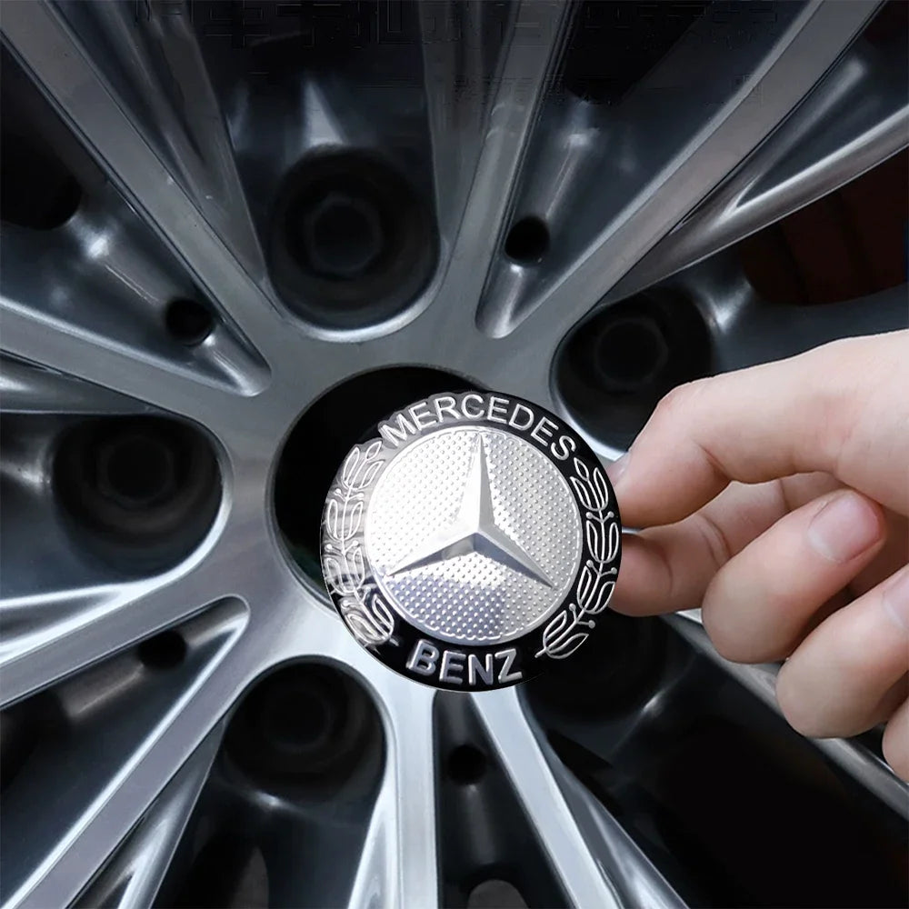 4Pcs 56mm Car Styling Wheel Hub Cap Stickera Car Refit Accessories for Mercedes Benz Amg W205 W211 W204 W212 W213 W203 W176 W221